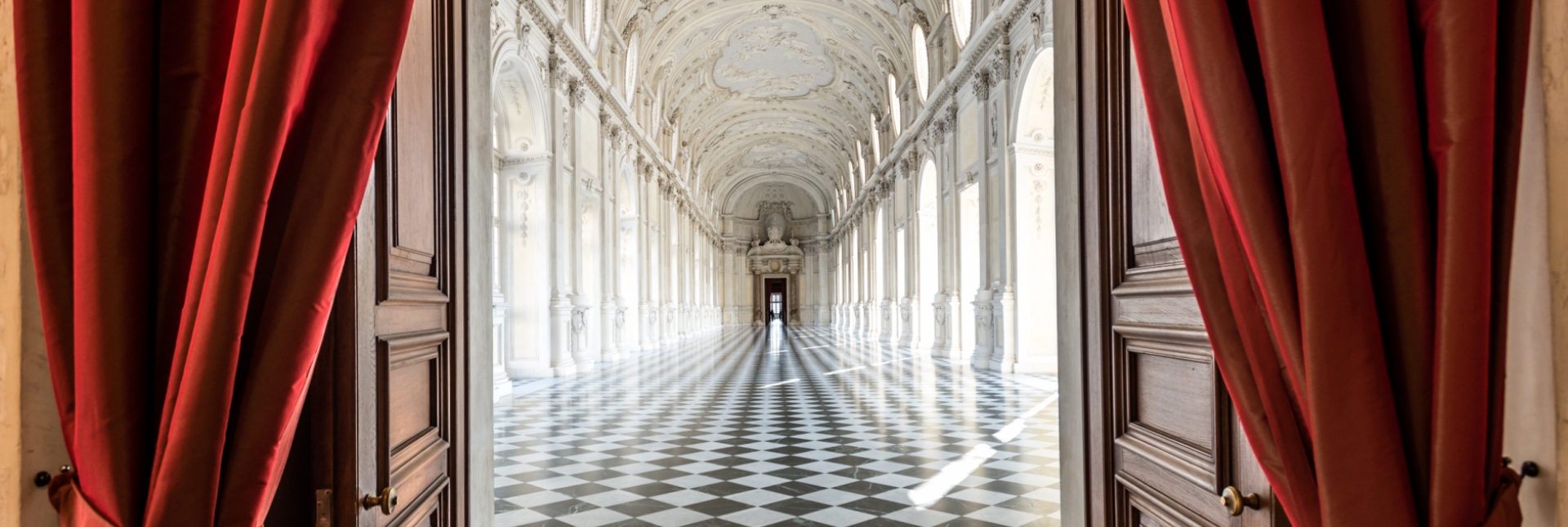 Reggia di Venaria Reale Italy - corridor perspective luxury ma