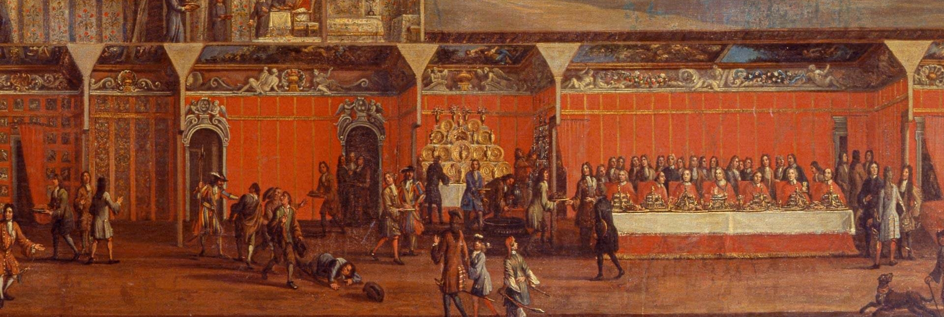  Particolare da: Ch. Reder, Papa Innocenzo XII a tavola nel Palazzo Borghese di Carroceto, 1697, Roma, Palazzo Borghese