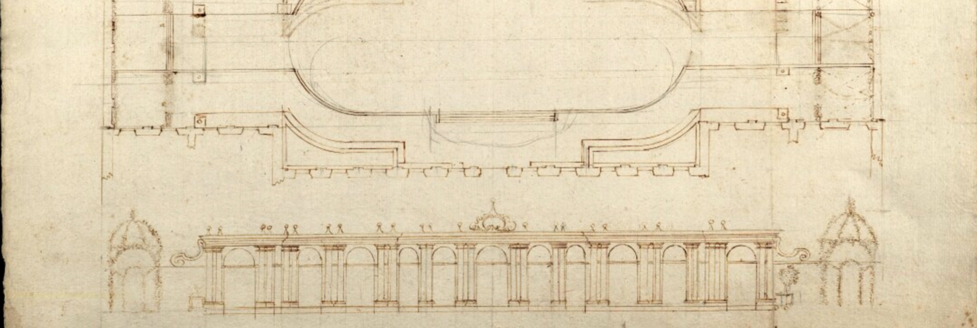 Guarino Guarini (?), Progetto per il giardino di Palazzo Carignano, 1680 circa