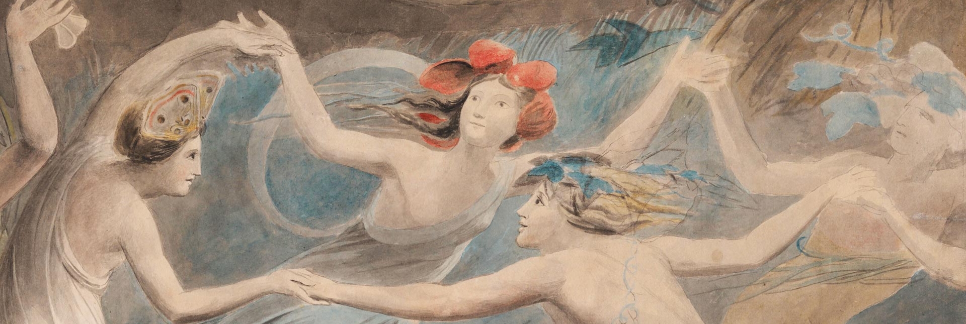 William Blake. Oberon, Titania and Puck with Faries Danding, c. 1786