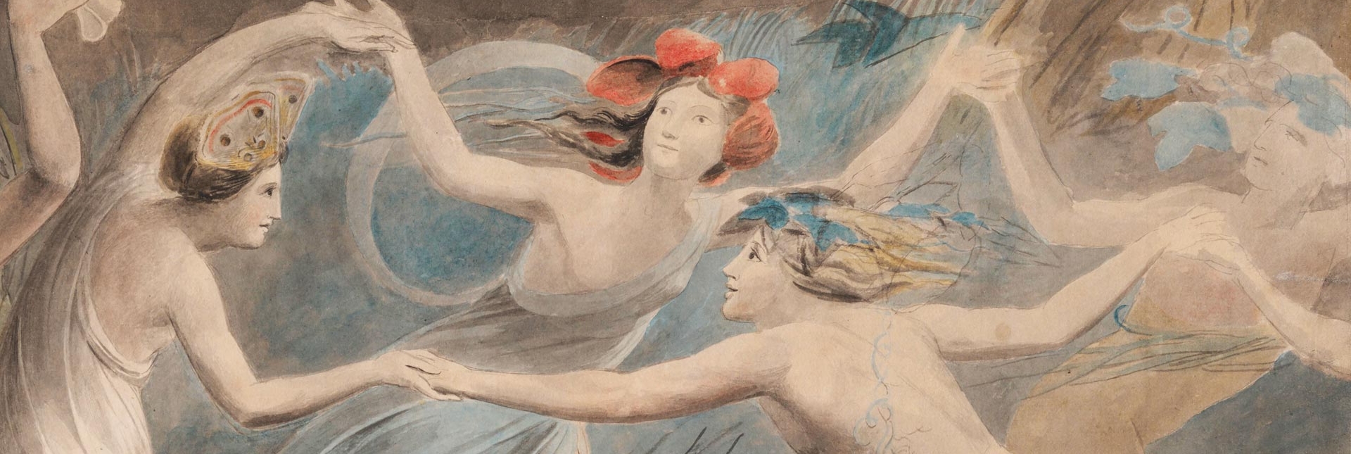 William Blake. Oberon, Titania and Puck with Faries Danding, c. 1786