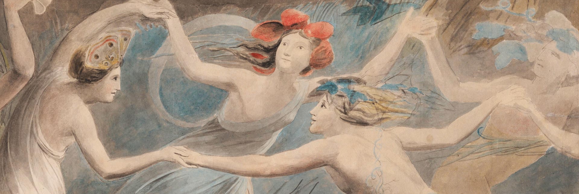 William Blake. Oberon, Titania and Puck with Faries Danding, c. 1786