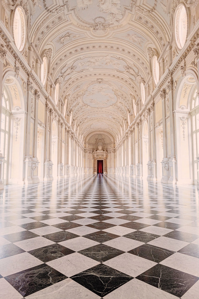 Reggia di Venaria Reale Italy - corridor perspective luxury ma