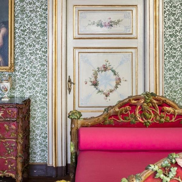 Camera da letto di Vittorio Emanuele II, Appartamenti reali del Castello della Mandria. Foto di Lea Anouchinsky