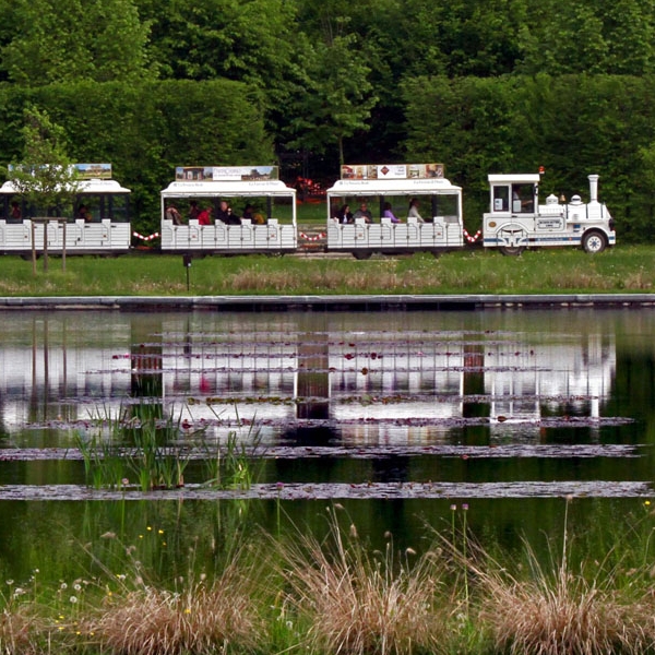 Il trenino dei Giardini lungo la Peschiera