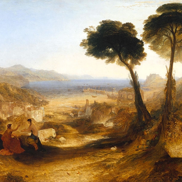William Turner, The Bay of Baiae, with Apollo and the Sibyl, exhibited 1823, Oil paint on canvas