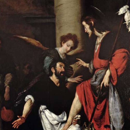  Sant’Agostino lava i piedi a Cristo in sembiante di pellegrino, 1625-1630 - Bernardo Strozzi