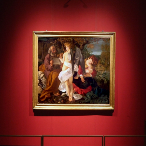 Allestimento mostra - Caravaggio, Il riposo durante la fuga in Egitto