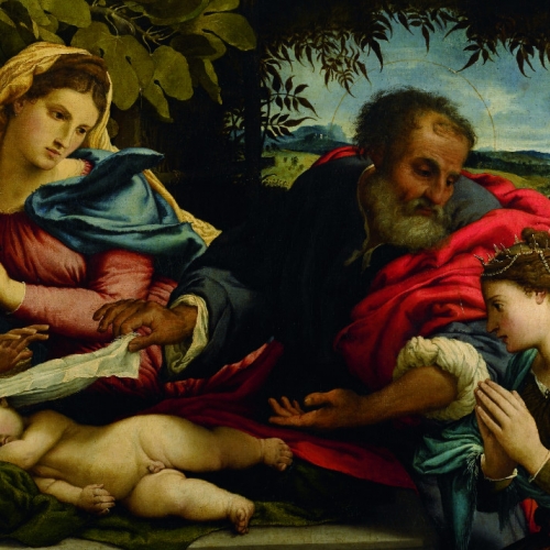 Lorenzo Lotto - La Sacra Famiglia con Santa Caterina d'Alessandria