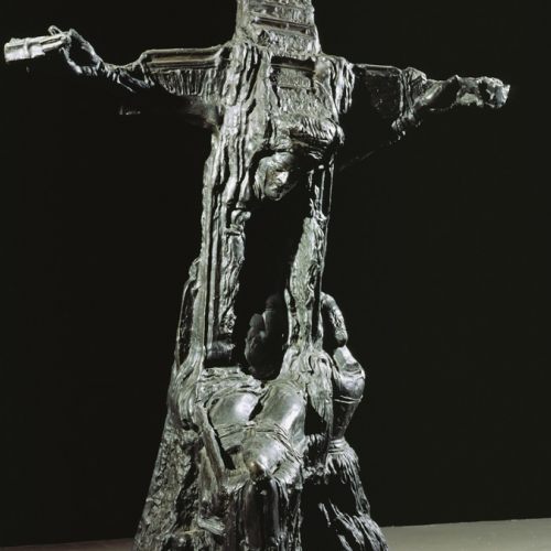 Augusto Perez, Crocifissione - Deposizione, 1986-1993 - bronzo - cm 260x190x130