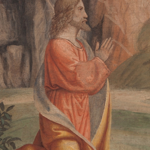 Bernardino Luini, La preghiera di Mosè sul Sinai, dipinto murale trasportato su tavola, 1520-1523. Milano, Pinacoteca di Brera