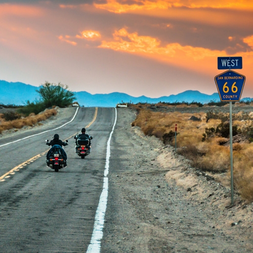 Sky Noir Photography by Bill Dickinson, Route 66 Riders © Getty Images