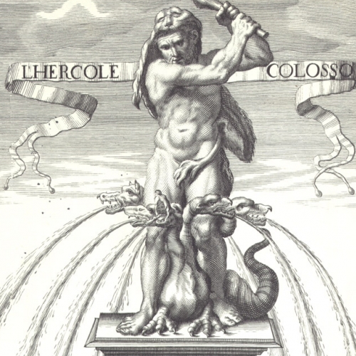 Particolare della Fontana dell’Ercole, 'Venaria Reale, Palazzo di Piacere, e di Caccia, ideato dall’Altezza Reale di Carlo Emanuele II Duca di Savoia', 1672