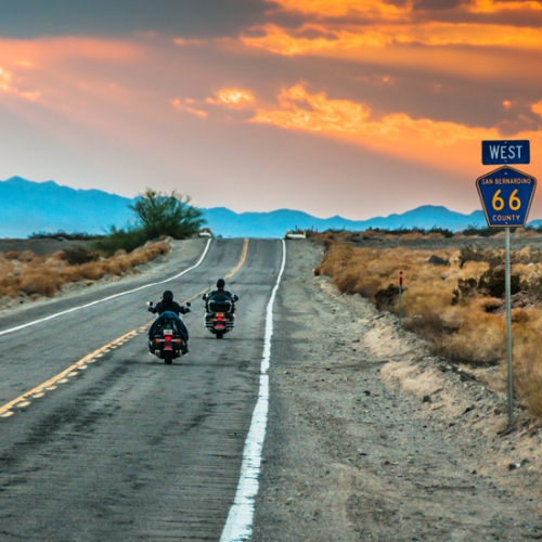 Sky Noir Photography by Bill Dickinson, Route 66 Riders © Getty Images