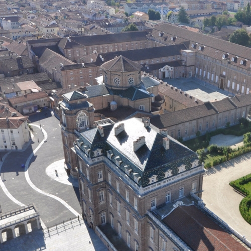 Veduta dall'alto del Borgo Antico e della Reggia