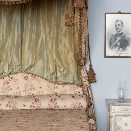 Camera da letto della Duchessa, Appartamenti reali del Castello della Mandria. Foto di Lea Anouchinsky