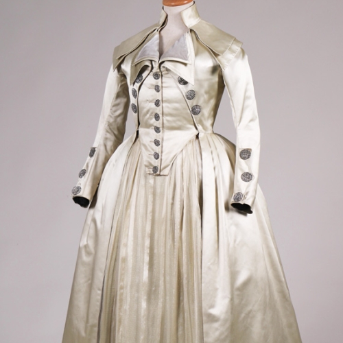 Costume di Massimo Cantini Parrini, Sartoria Tirelli 2024, indossato da Mélanie Laurent, film 'Le Déluge. Gli ultimi giorni di Maria Antonietta', di Gianluca Jodice 2024