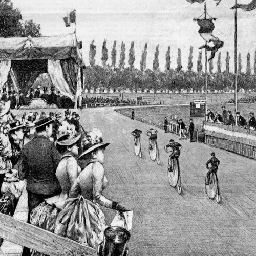 La gara internazionale dei velocipedi in 'Rivista dell’Esposizione Italiana' del 1884, Torino, Archivio Marco Albera