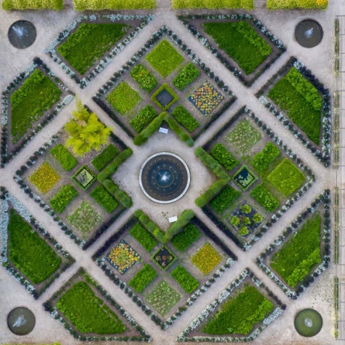 Veduta aerea degli Orti nei Giardini della Reggia di Venaria - Foto di Dario Fusaro