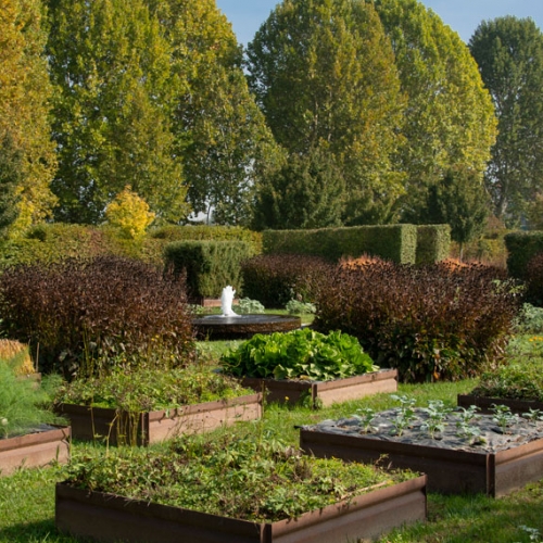 Potager Royal, cubotti di verdure e fioriture - Foto di Dario Fusaro