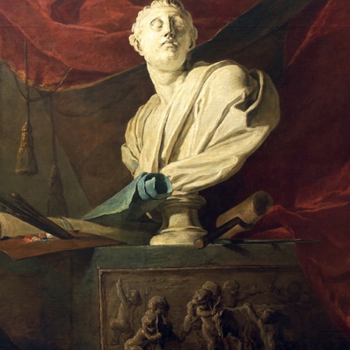 Jean Simeon Chardin. Gli attributi delle arti. olio su tela. 1731, Parigi, Musée Jacquemart-André