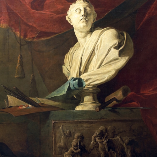 Jean Simeon Chardin. Gli attributi delle arti. olio su tela. 1731, Parigi, Musée Jacquemart-André
