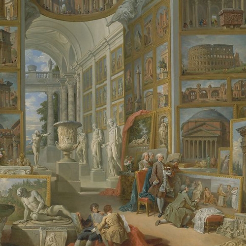 Giovanni Paolo Pannini, Roma Antica, olio su tela, 1757, New York, The Metropolitan Museum of Art