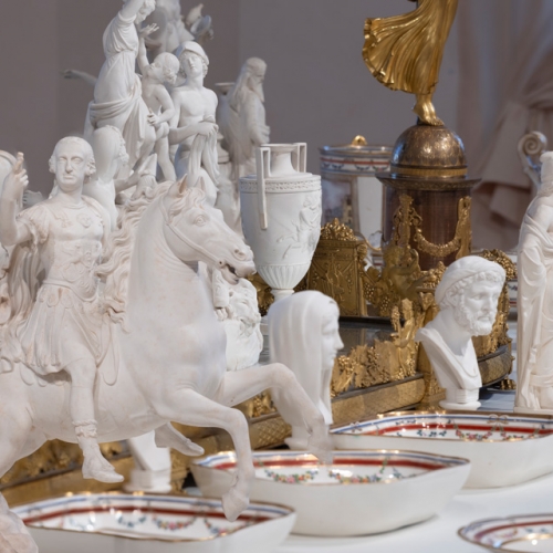 Les souverains à table. L’exposition. Photo de Gorgio Olivero