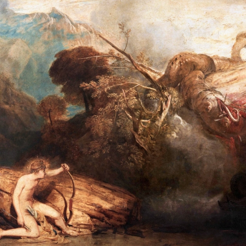 JMW Turner, Apollo and Python, exhibited 1811, Oil paint on canvas