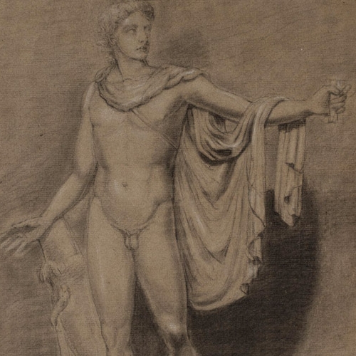 William Turner, Study of the Apollo Belvedere, ?1792, works on paper