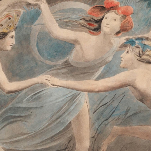 William Blake. Oberon, Titania and Puck with Faries Danding, c. 1786