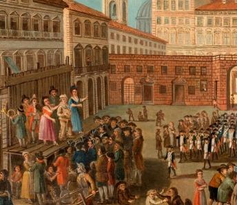 Mostra Dalle piazze alle Corti, Seguace di Giovanni Michele Graneri, Spettacoli in Piazza Castello