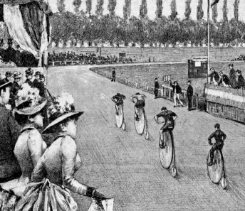 La gara internazionale dei velocipedi in 'Rivista dell’Esposizione Italiana' del 1884