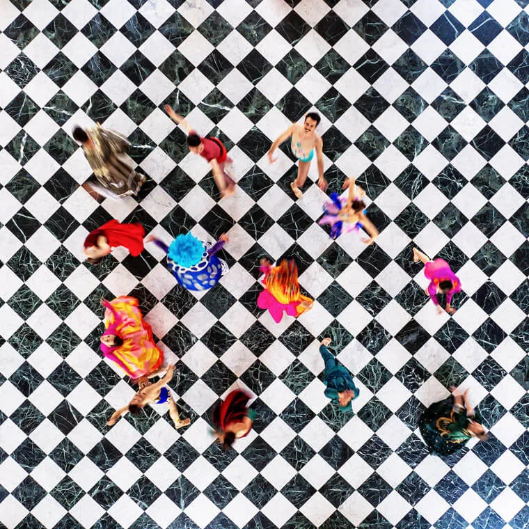 Pavimento della Galleria Grande, veduta aerea. Foto di Mihele D'Ottavio