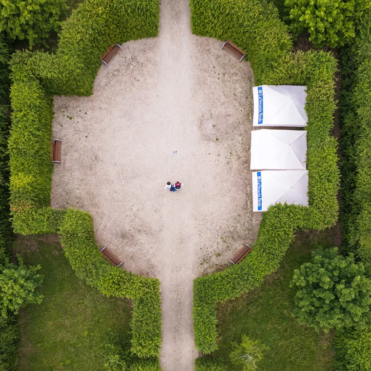 Una delle “stanze di verzura” che delimitano il Gran Parterre