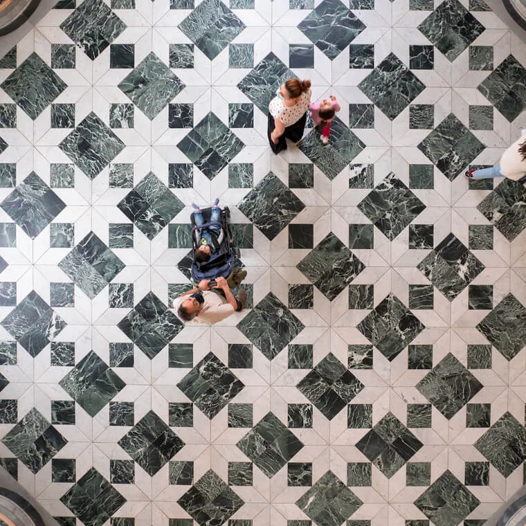 Pavimento del Rondò alfieriano, veduta aerea. Foto di Mihele D'Ottavio