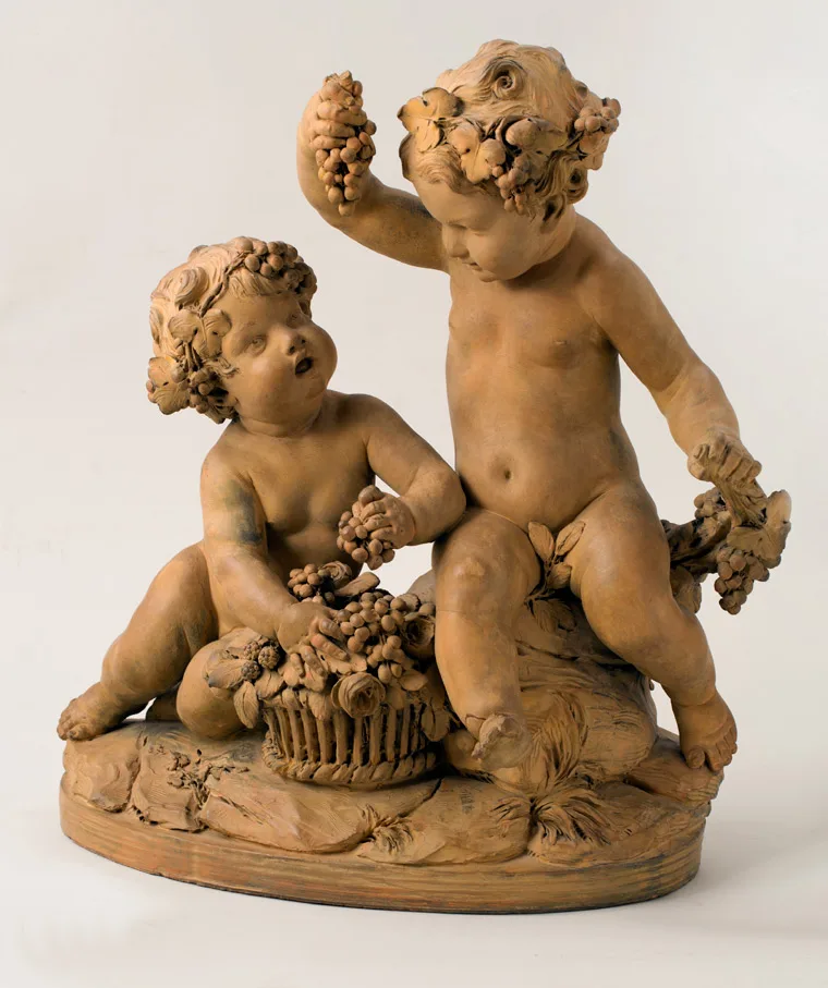 Scultore francese Putti vendemmianti (Allegoria dell’Autunno) XVIII secolo