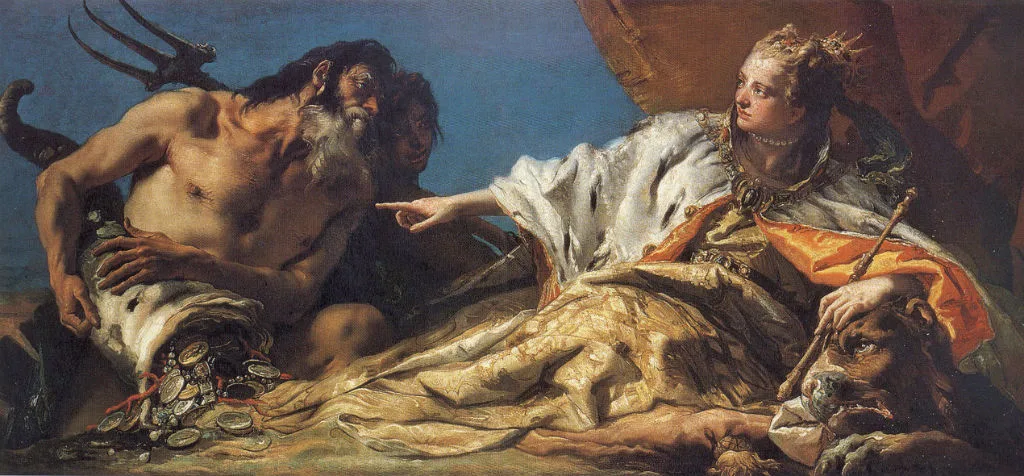 Giambattista Tiepolo - “Venezia riceve da Nettuno i doni del mare”