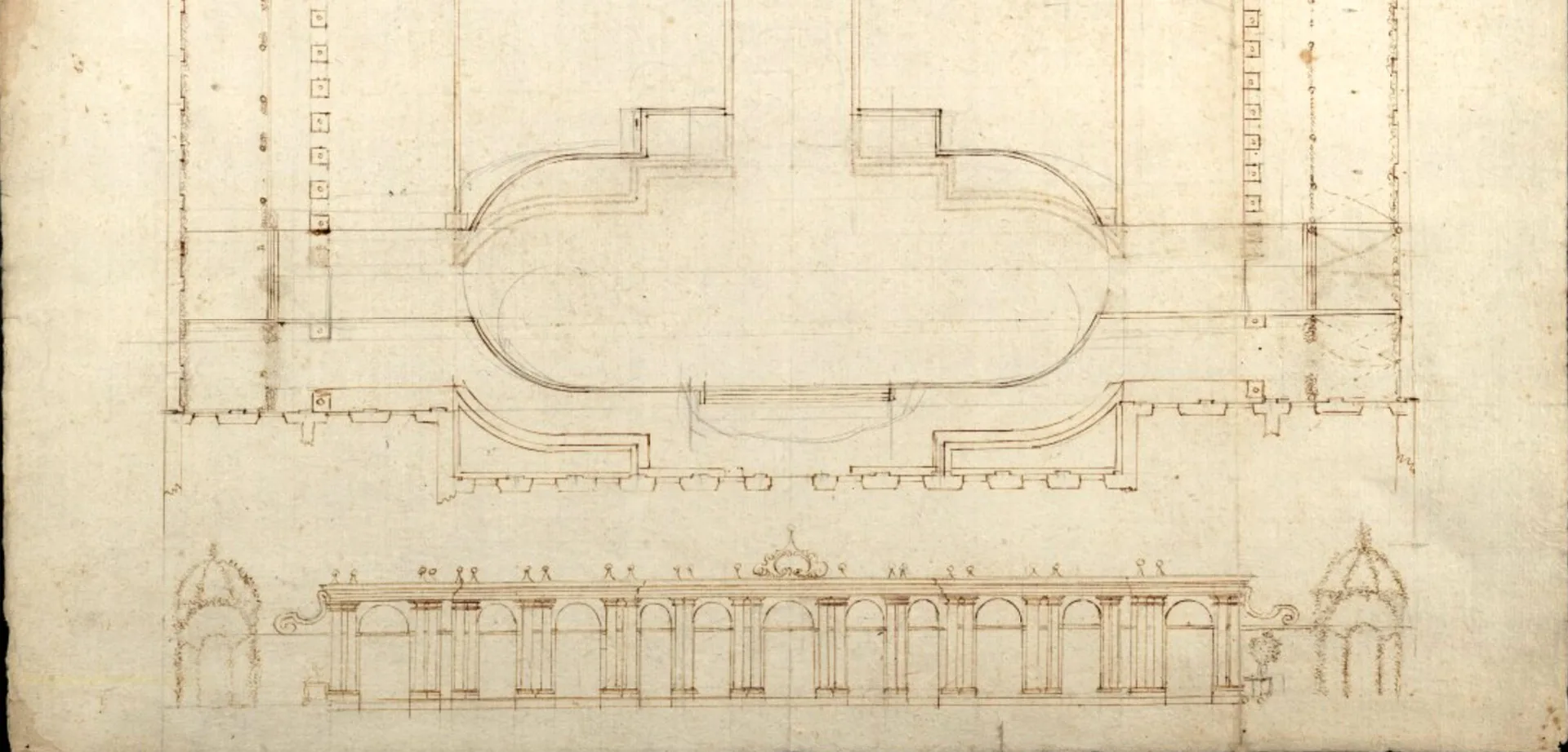 Guarino Guarini (?), Progetto per il giardino di Palazzo Carignano, 1680 circa