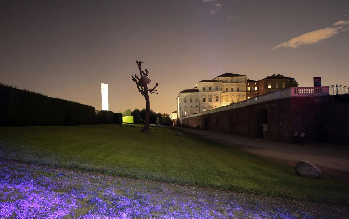 Il Giardino delle Sculture Fluide di sera