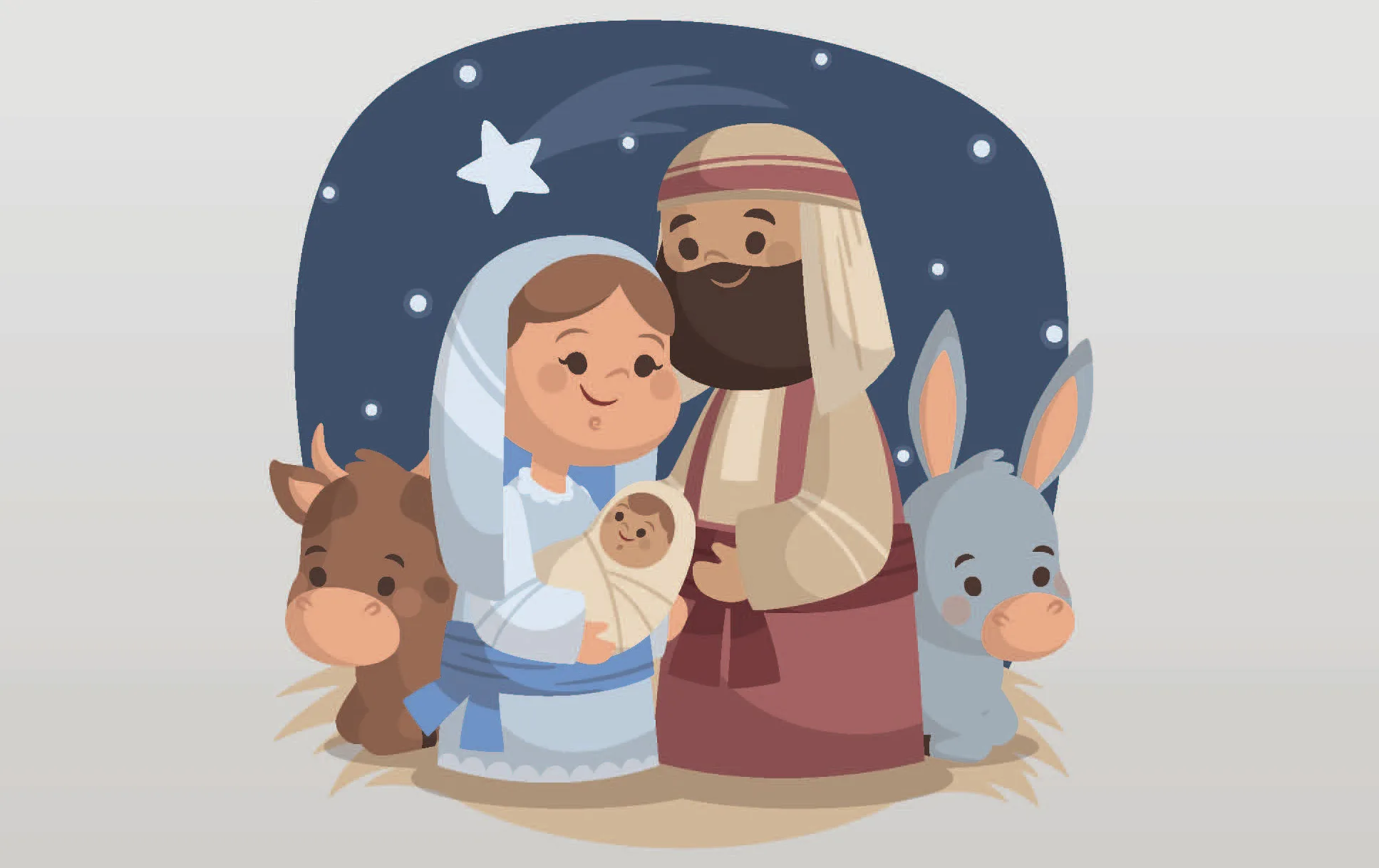 Presepe per la Messa della Vigilia di Natale