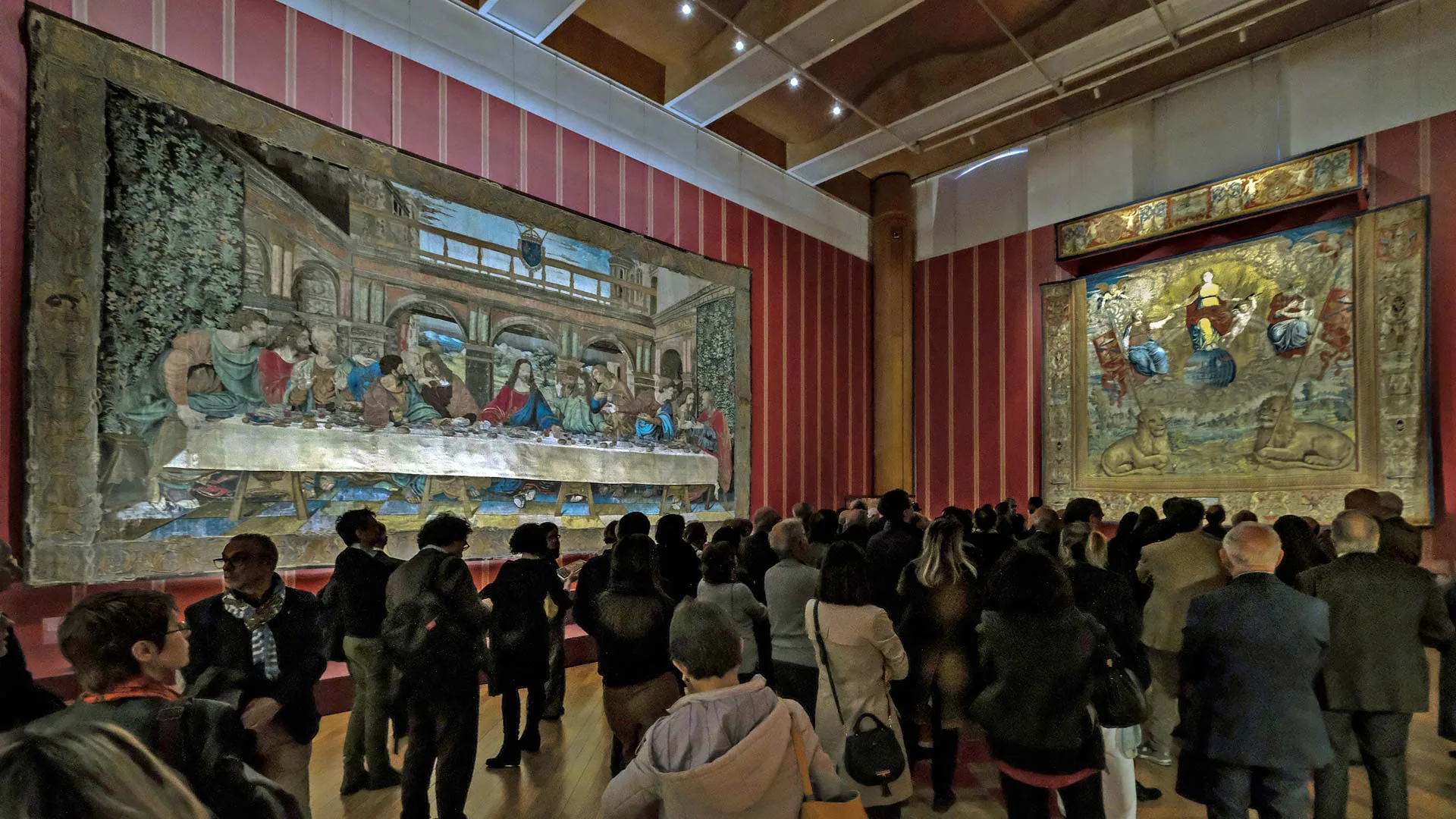 Visitatori alla mostra All'ombra di Leonardo