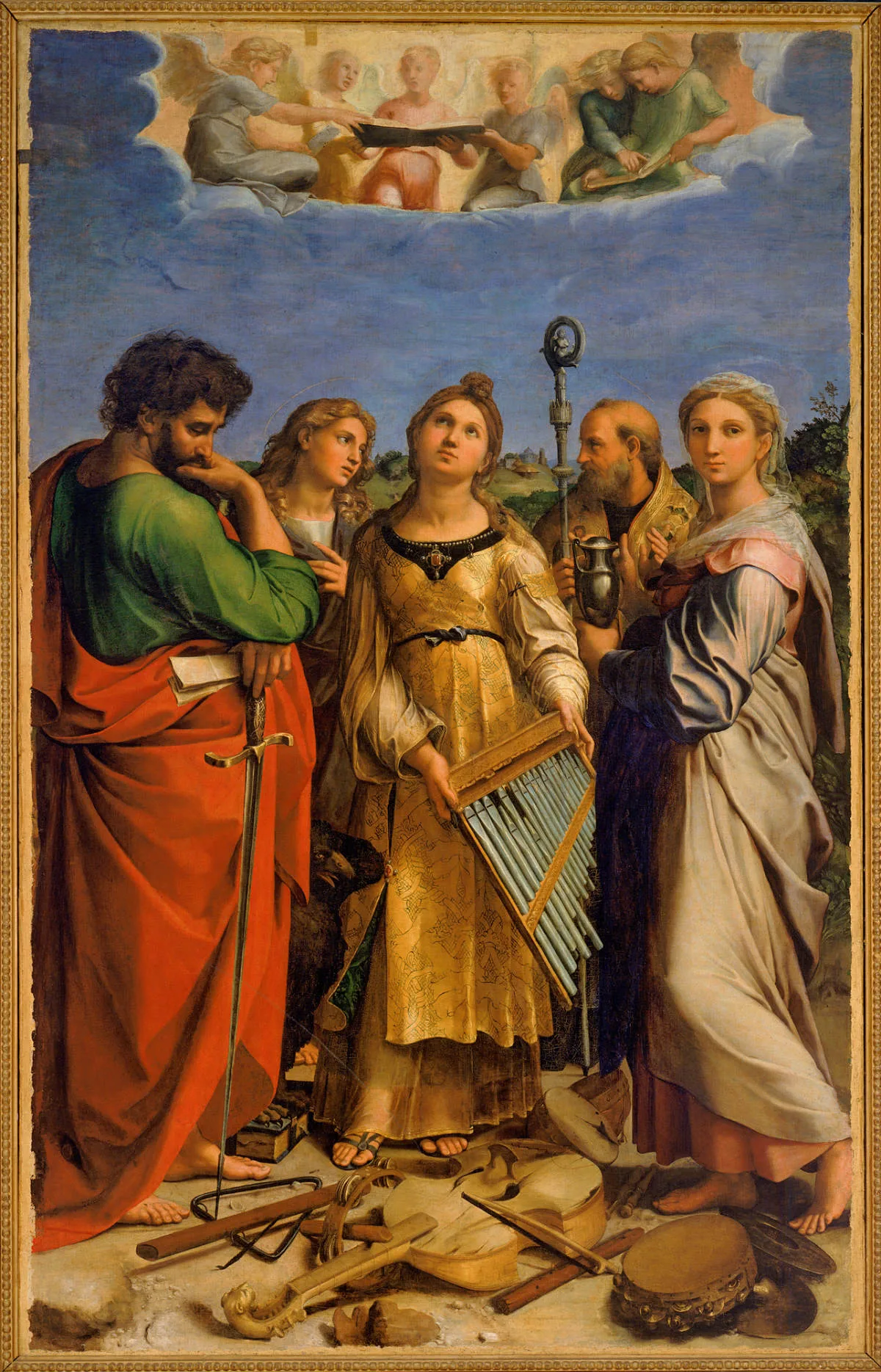 Raffaello, Santa Cecilia con i santi Paolo e Giovanni Evangelista
