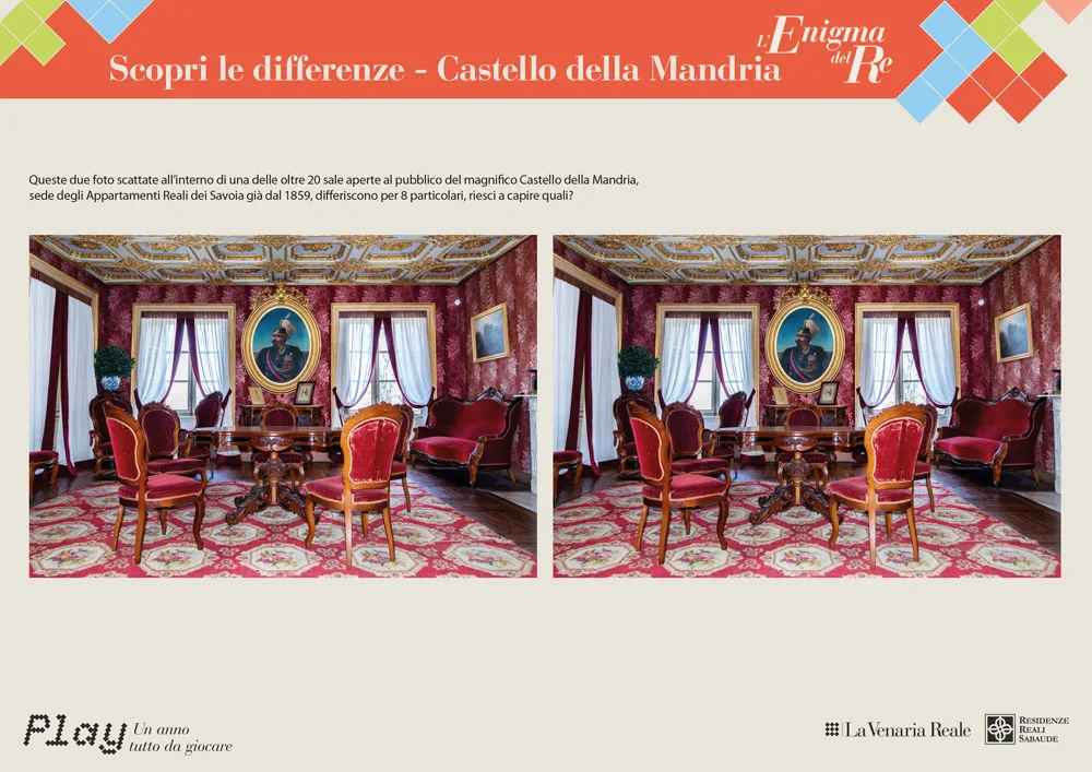 Scopri le differenze - Castello della Mandria, Sala delle Udienze