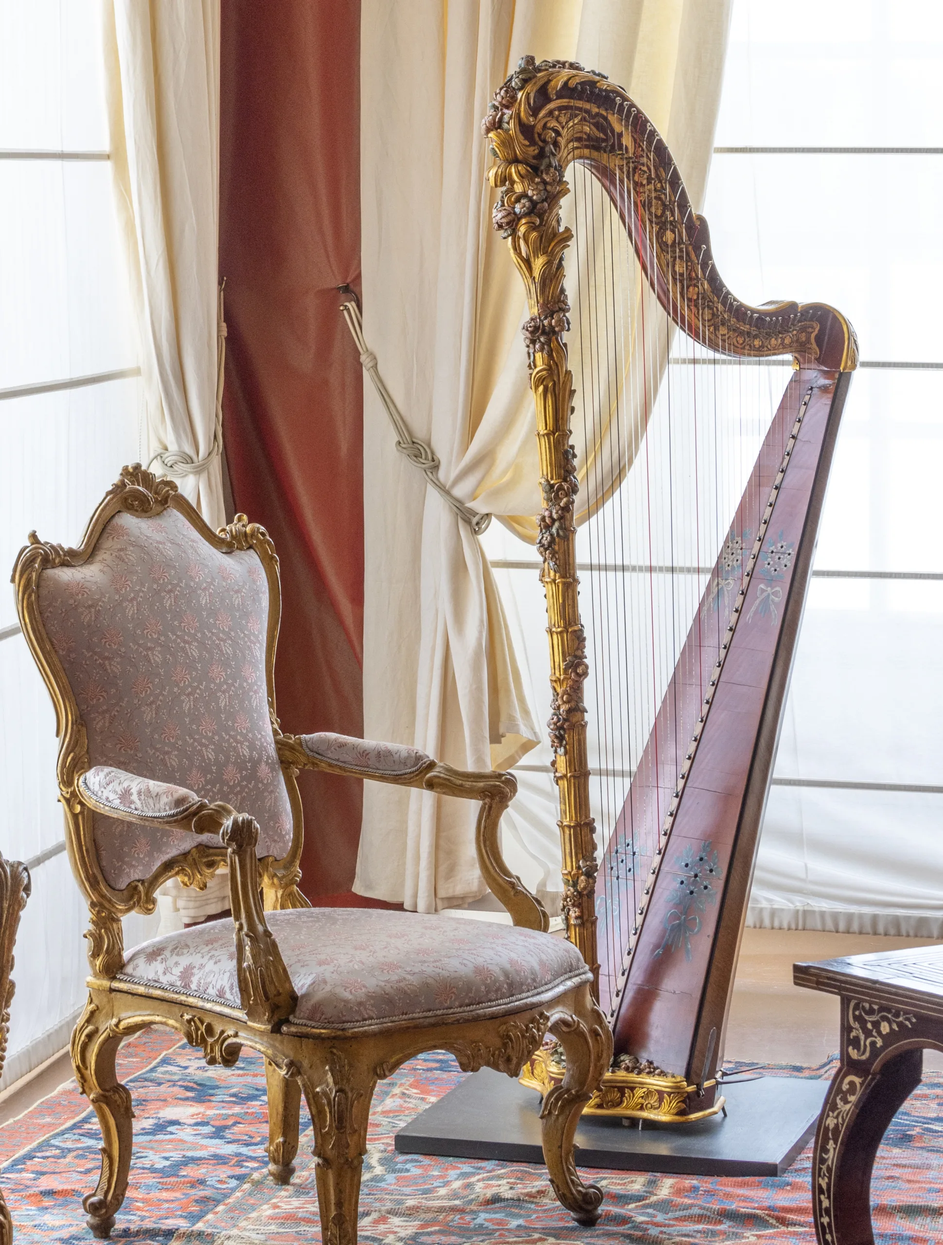 Produzione francese, Arpa a pedali a movimento semplice, 1760 – 1790