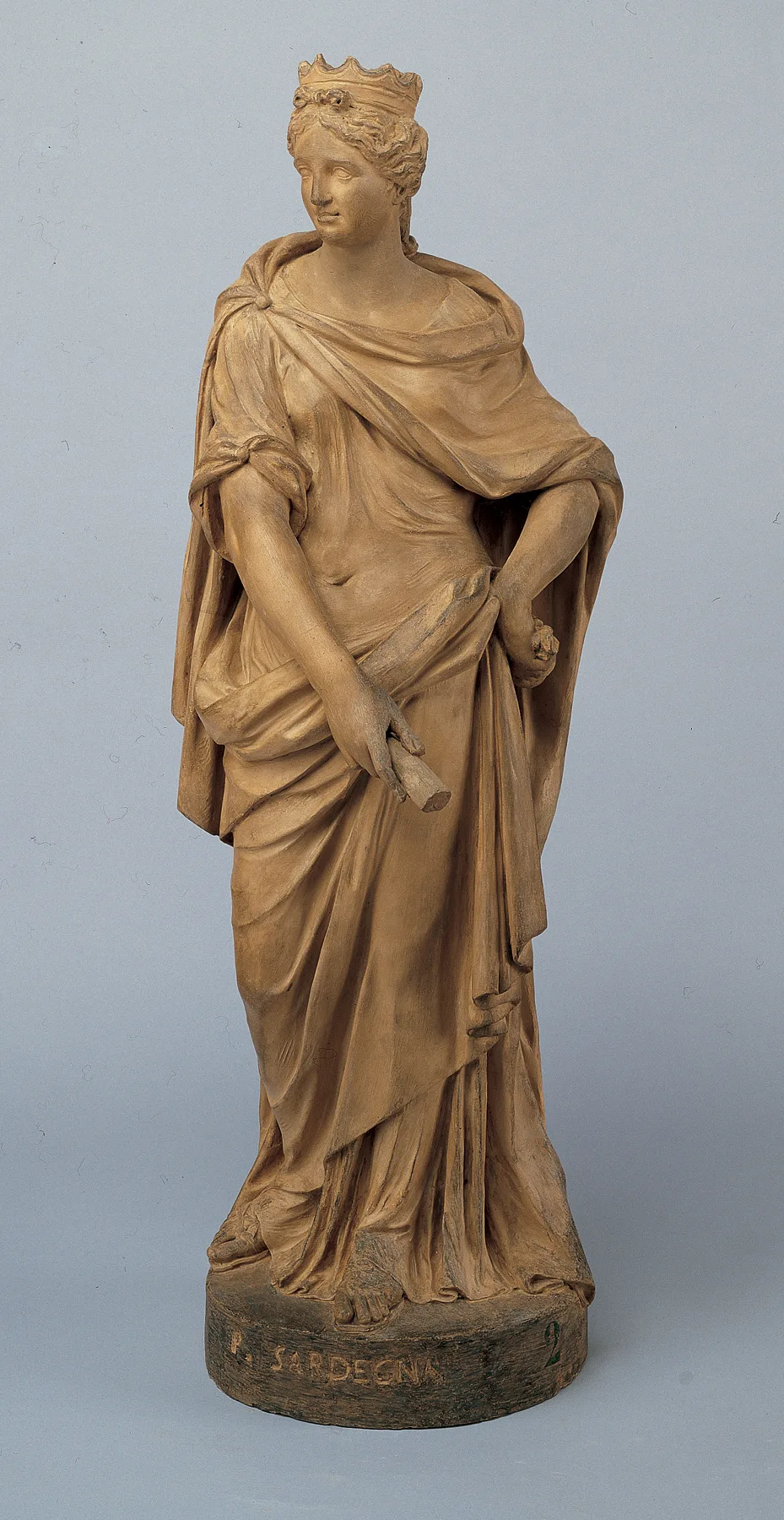 Ignazio e Filippo Collino, Allegoria della Sardegna, 1770-1775, Terracotta dipinta
