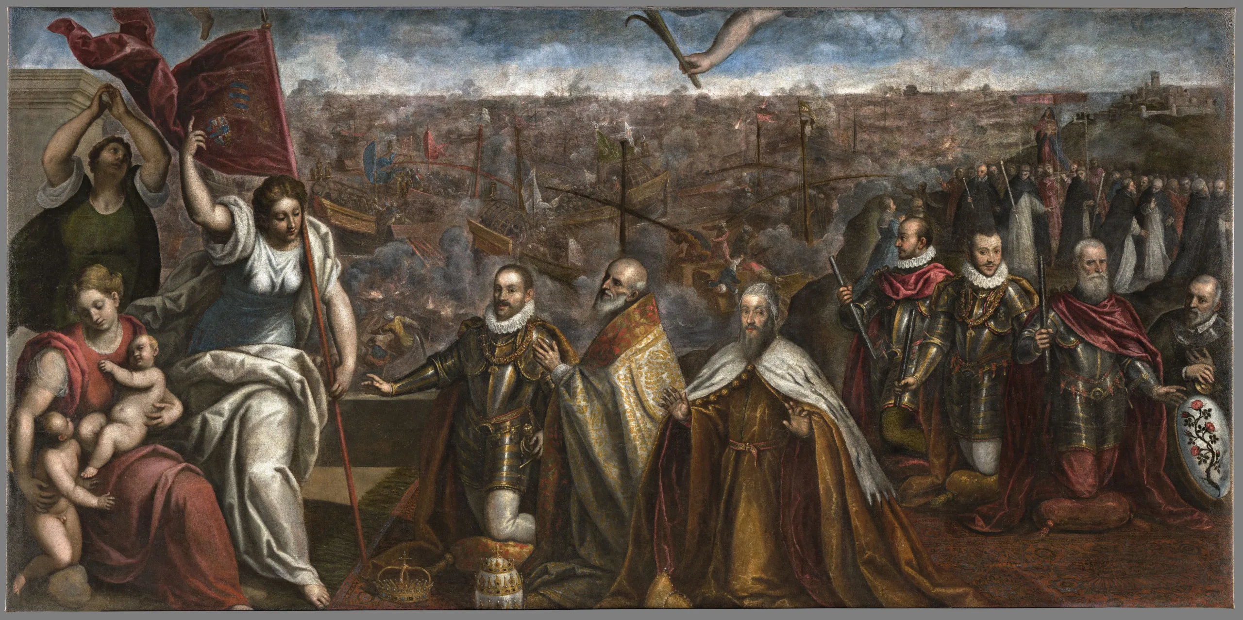 Palma il Giovane, La celebrazione della vittoria della Battaglia di Lepanto, 1590 -1610 ca., olio su tela