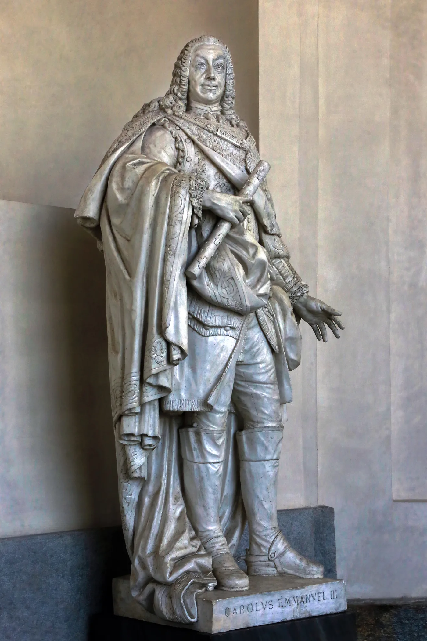 Dall’originale di Ignazio e Filippo Collino, Carlo Emanuele III, 1934 - 1935, scultura in gesso